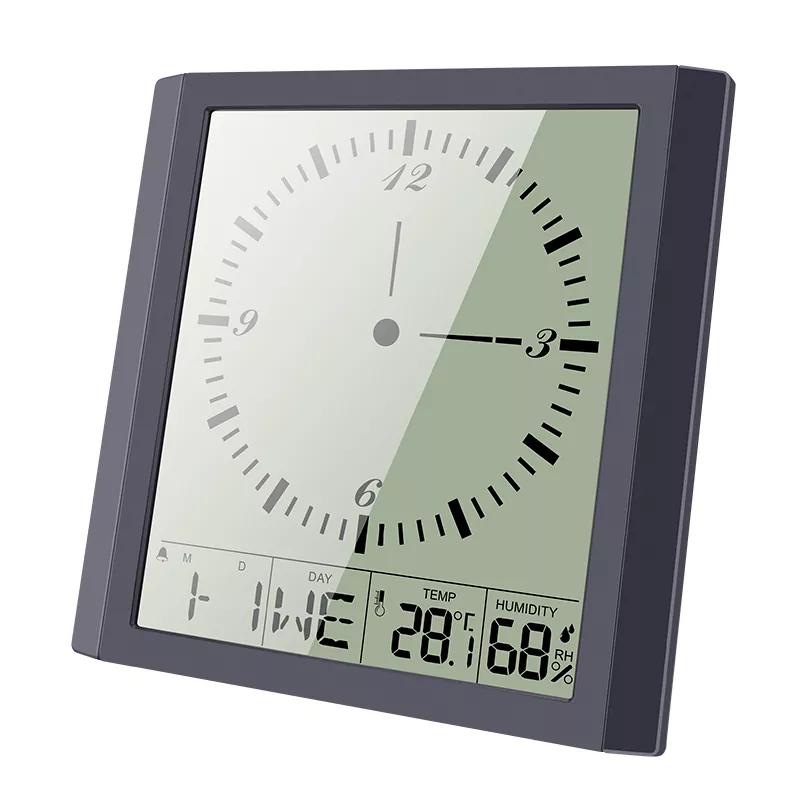 Jam Dinding Analog Suhu Kelembaban Minggu 8.6 inci