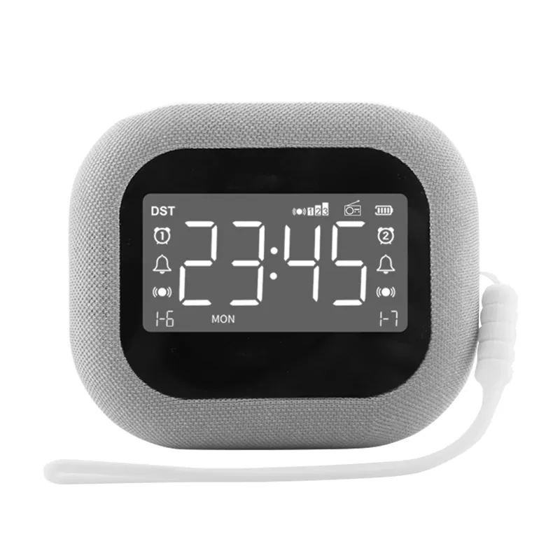 Jam Alarm Getaran Digital Radio FM