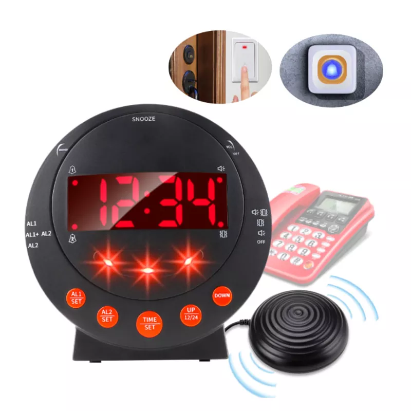 Jam Getaran Pengingat Telepon Bel Tidur Berat
