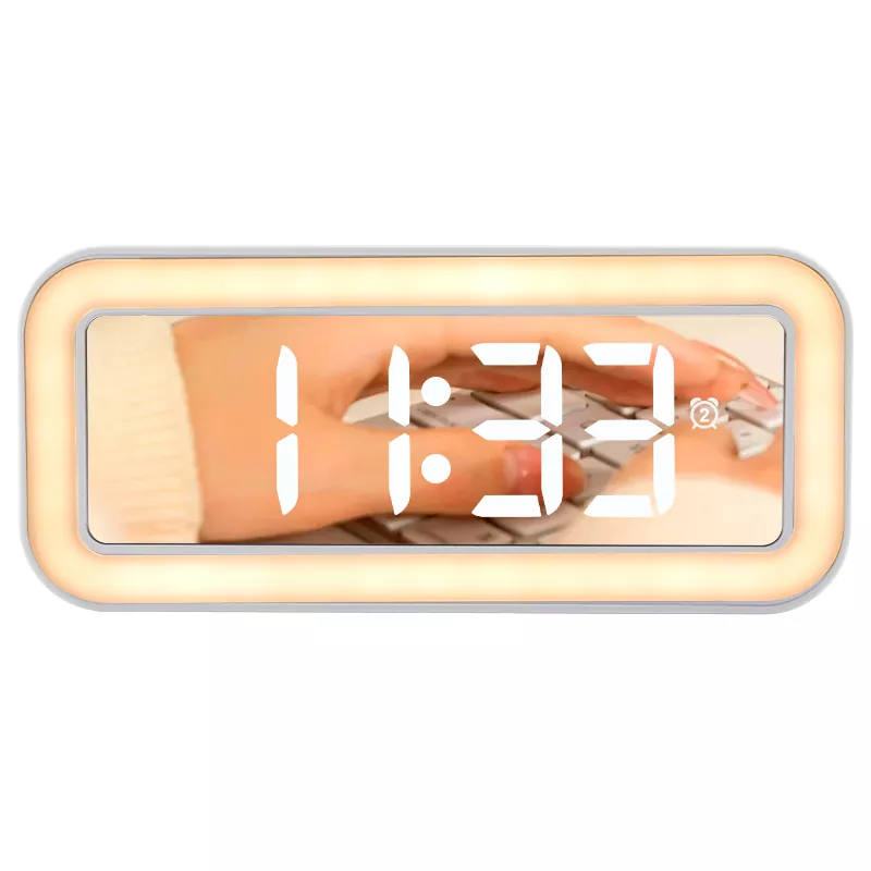 Jam Alarm Lampu Malam Suhu Alarm Ganda LED