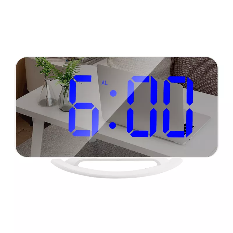 Jam alarm cermin dipimpin